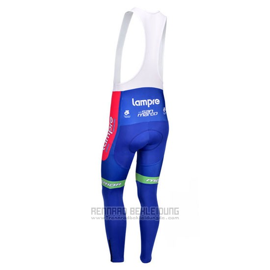 2012 Fahrradbekleidung Lampre Merida Rosa und Azurblau Trikot Langarm und Tragerhose